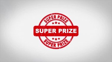 İmzalı Süper Ödül Metin Mühürleme Mühür Mühürleme Animasyonu.