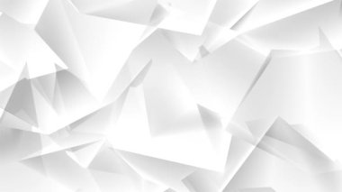 Kusursuz beyaz soyut desen. Geometrik Üçgenler ve Çokgenler Döngü Arkaplanı.