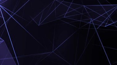 Soyut Kara Mavi 3d Üçgen Yüzey Çokgen Modern Döngü arkaplanı.