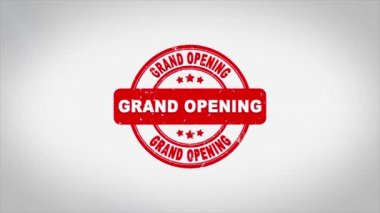 Büyük Açılış İmzalı Metin Mühürleme Mühür Mühürleme Animasyonu.