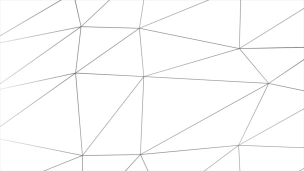 Padrão abstrato branco sem costura. Triângulos geométricos e polígonos Loop Background. — Vídeo de Stock