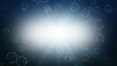 Su altındaki hava kabarcıkları yavaş çekim 4K 3B yeşil ekran animasyonuyla yükseliyor.