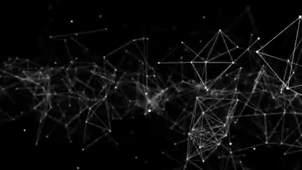 Plexo de bucle abstracto formas geométricas. Conexión y concepto web. — Vídeos de Stock
