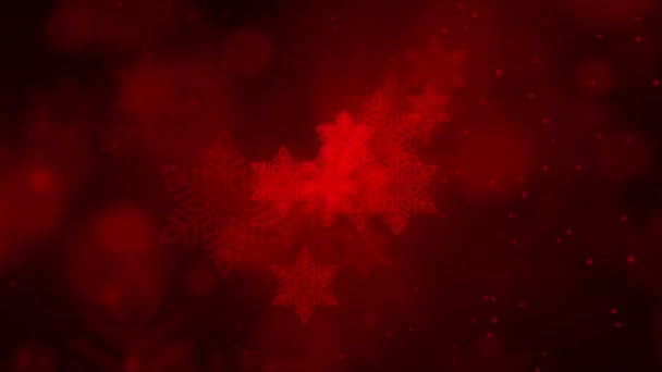 Natale sfondo a luce rossa. Vacanza sfondo incandescente. Sfondo loop sfocato — Video Stock