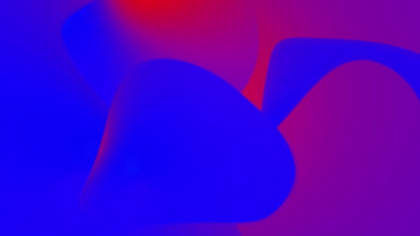 Neon biru dan ungu mengalir gelombang cair latar belakang gerakan abstrak. Pengulangan mulus. — Stok Video