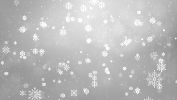 Bokeh light White Loop background. Holiday glowing backdrop. — Stock Video