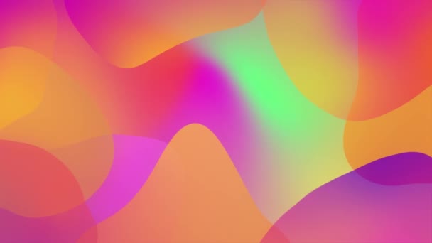 Abstrakt Mehrfarbige wellenartig irisierende geometrische Bewegungsfläche Vivid Loop Hintergrund 4K. — Stockvideo