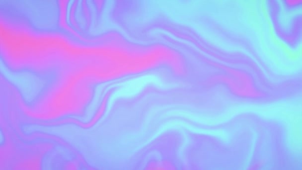 Abstracto colorido ondulado Holográfico Looped fondo de animación. — Vídeo de stock