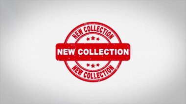 Yeni Koleksiyon İmzalı Metin Mühürleme Mühür Mühürleme Canlandırması.