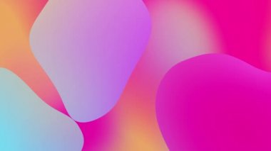 4k Moda Geometrik Gradyan arka planı. 3d Akışkan Dalga Sıvı Şekil Döngüsü Canlandırma.