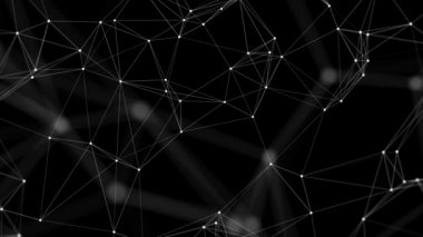 Bağlı nokta ve çizgilerle Geometrik soyut döngü arkaplanı.