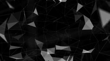 Moleküler yapıların 4K Soyut Döngü arka planı. Moleküller veya DNA iplikleri,