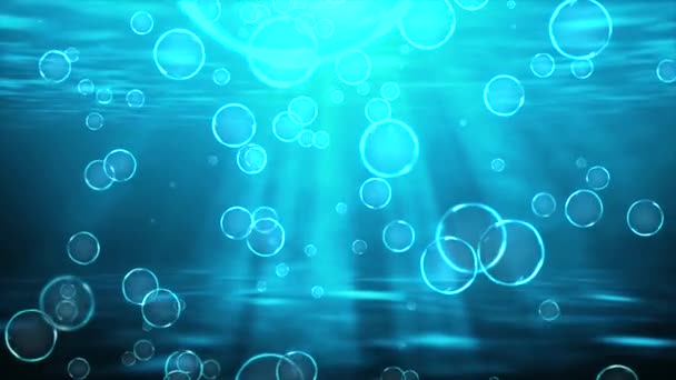 Анотація Підводні бульбашки повітря, що течуть 4K 3D Зелений екран петлі Анімація . — стокове відео