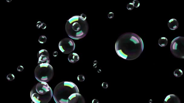 Abstracto Bajo el agua burbujas de aire zumbido flujo 4K 3D verde bucle de pantalla Fondo de animación. — Vídeos de Stock