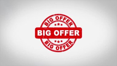 Büyük Teklif İmzalı Metin Mühürleme Mühür Mühürleme Animasyonu.