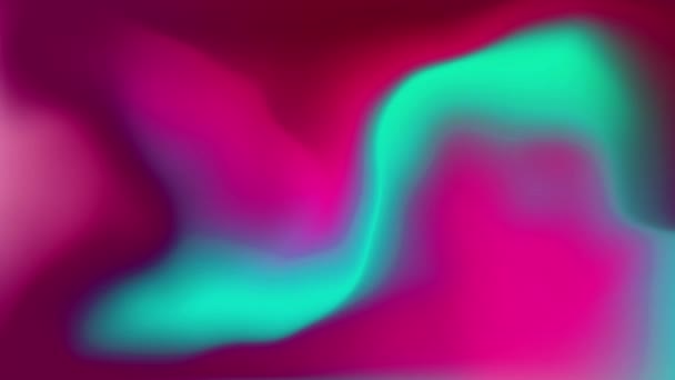 Abstract blauw en paars neon Holografische gradiënt vloeiende vloeistofgolven achtergrond. — Stockvideo