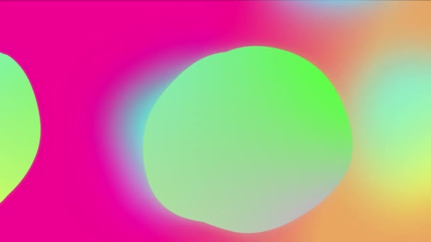 Abstrakt 3D loop bakgrund med vackra färgglada mjuka pulserande lutning bubblor — Stockvideo