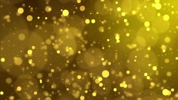 Abstract Zilver Gouden glitter kerst bokeh Loop Waas bokeh achtergrond. — Stockvideo