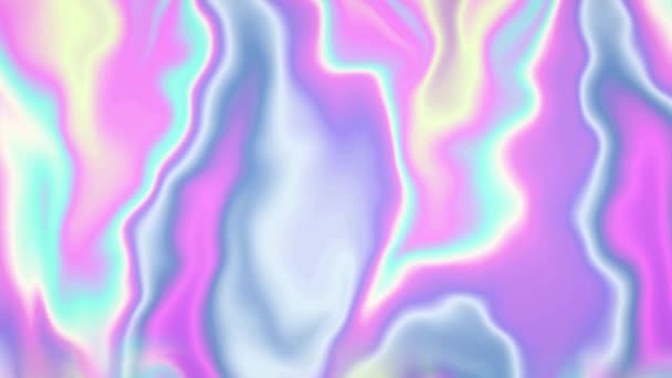潮流流体彩虹霓虹灯液体形状梯度环路背景 — 图库视频影像