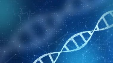 Sağlık ve Bilimsel DNA yenilik kavramı döngü arka plan tasarımı.