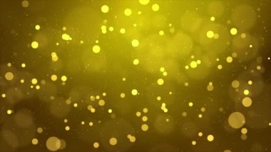 4K Güzel Bokeh Yüzen Altın Toz Parçacıkları Flare döngüsü 3D Arkaplan