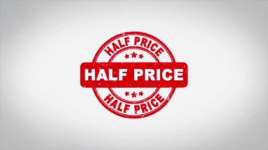 Yarı Fiyat İmzalı Metin Mühürleme Mühür Mühürleme Canlandırması.