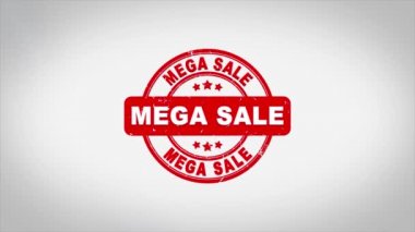 Mega Satış İmzalı Metin Mühürleme Mühür Mühürleme Animasyonu.