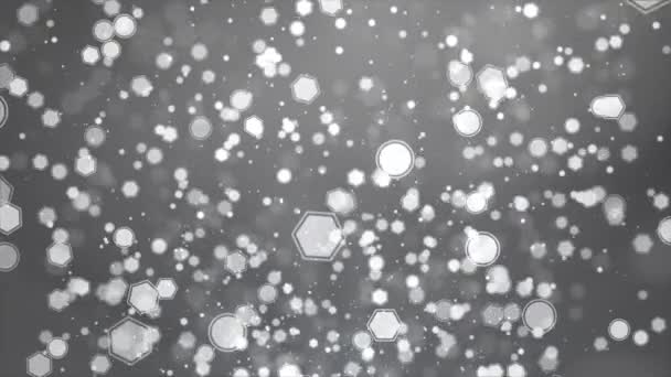 Abstract Silver Golden glitter christmas bokeh Loop Blur bokeh background. — Stock Video