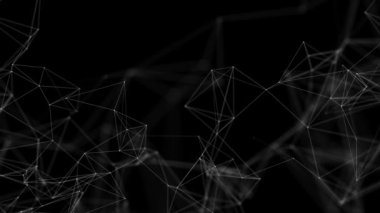 Bağlı nokta ve çizgilerle Geometrik soyut döngü arkaplanı.