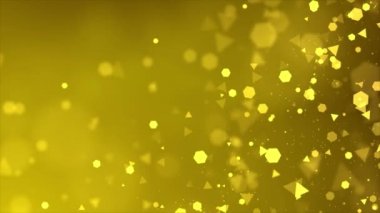 Parlayan Bokeh ışık parçacıklarıyla uçan güzel, ışıldayan yüzen konfetiler..
