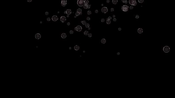 Close up 4K 3D Green Screen loop Animación Fondo de verter agua de soda con burbujas. — Vídeos de Stock