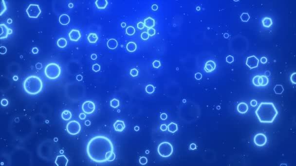 Абстрактний блиск Пил Ігристий магічний пил Сині частинки Текстура петлі фон . — стокове відео