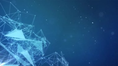 Noktaları ve satırları birbirine bağlayan soyut çokgen arkaplan