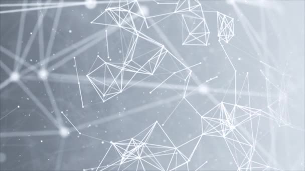 Abstrait Boucle plexus formes géométriques. Connexion et concept web. — Video
