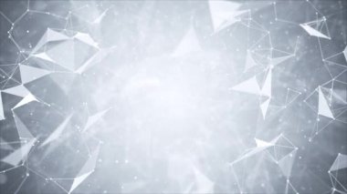 Bağlı nokta ve çizgilerle Geometrik soyut döngü arkaplanı.