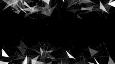 Bağlı çizgi ve noktalarla soyut pleksus arkaplanı. Dalga akışı Döngü Canlandırma Arkaplanı.