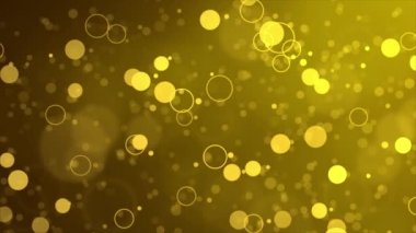 4K Yüzen Parlayan Parlayan Organik Parıldayan Yıldız Parçacıkları Döngüsü Arkaplanı.