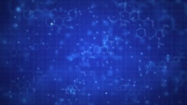 Çizgi ve noktaları birleştiren soyut geometrik altıgenler bilim ağı 4K döngüsü
