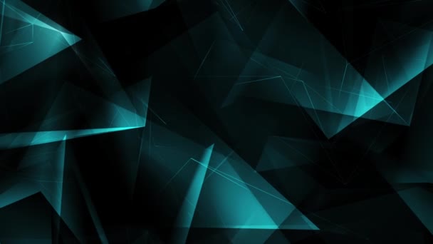 Teknologi abstrak futuristik blue Loop background plexus partikel. baris koneksi cahaya, titik-titik — Stok Video