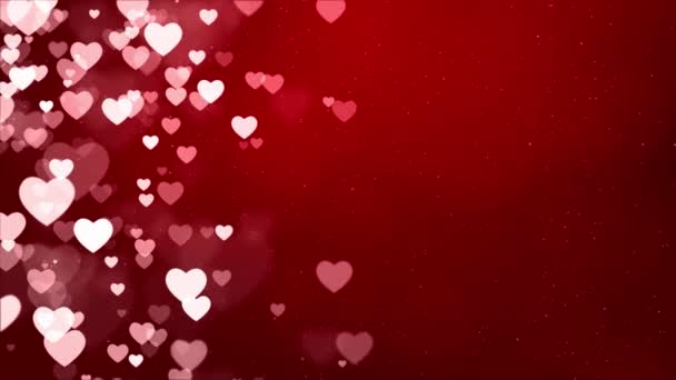 Red Valentines and Wedding Hearts loop background Animation 4k. — Stock  Video ©  #416806372