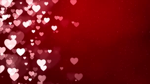 Absztrakt szent Valentin nap Vörös háttér. Számítógép által generált zökkenőmentes hurok