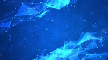 Soyut dijital teknoloji bağlantı noktaları ve satırlar döngüsü arkaplanı.