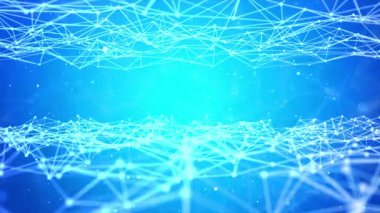 4K 3D Soyut pleksus yapısı hareket halindeki döngü arka planında gelişiyor