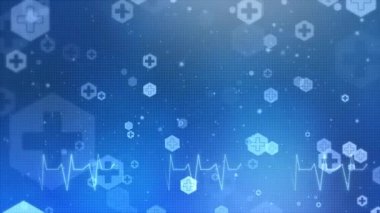 Soyut geometrik döngü arkaplanı. Altıgenler tıbbi, bilimsel ve dijital teknoloji tasarımı.