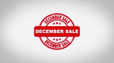 Aralık Satışı İmzalı Metin Mühürleme Mühür Mühürleme Animasyonu.