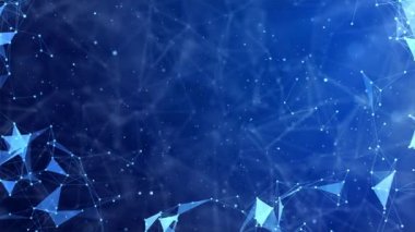 Bağlı çizgi ve noktalarla soyut pleksus döngüsü arkaplanı.