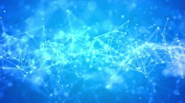 Çizgiler ve noktalar birleştiriliyor. Büyük veri görselleştirme döngüsü arkaplanı.