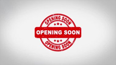 Yakında Açılacak İmza Metin Mühürleme Mühür Mühürleme Canlandırması.