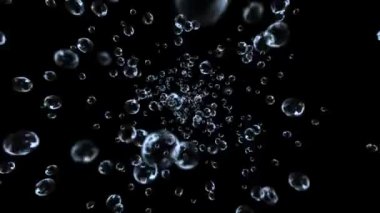 3D canlandırma sualtı kabarcıkları 4K 3D Yeşil Ekran Döngü Arkaplanı Canlandırma.