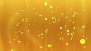 Işıklı ve parçalı 4k Golden deresi. sihirli yanıp sönen parçacıklar Lopp Canlandırması.